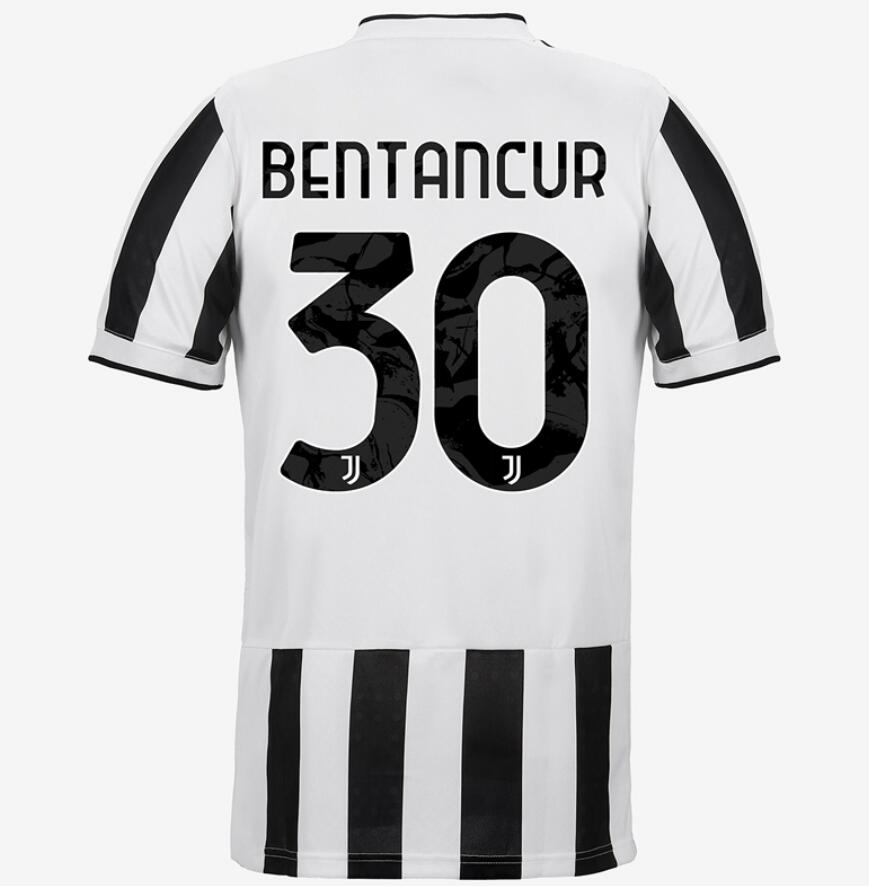 2021/22 Juventus Home Kit Soccer Jersey with BENTANCUR 30 printing